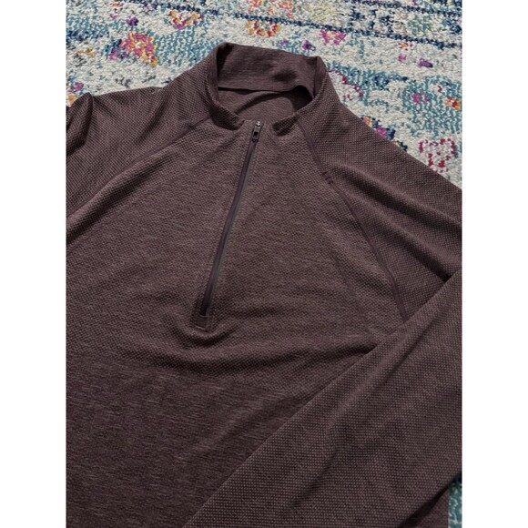 Lululemon Men's Metal Vent Tech 1/2 Zip 2.0 Size Large Red Dust/Artic Plum - Picture 3 of 7